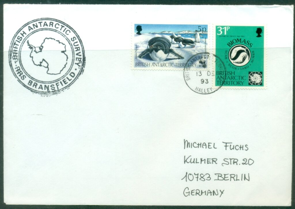 BAT-1993-WWF-Seals-Penguins-Antarctic-Treaty-Biomass-30p-Halley-RRS-Bransfield-to-Germany-cover