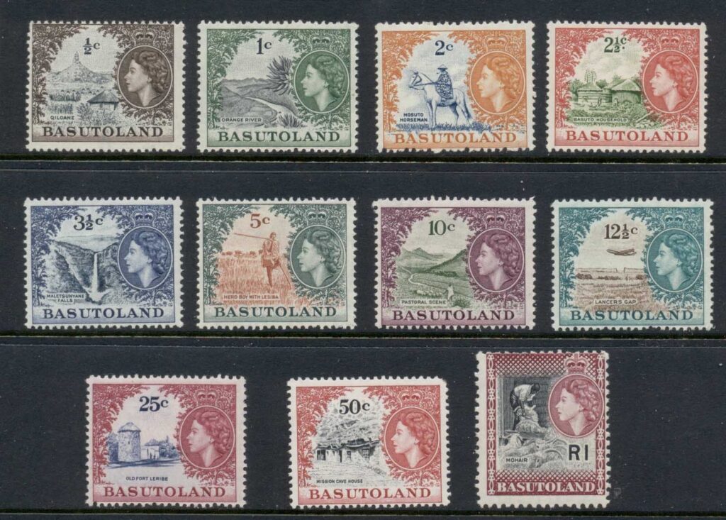 Basutoland-1961-63-QEII-Pictorials