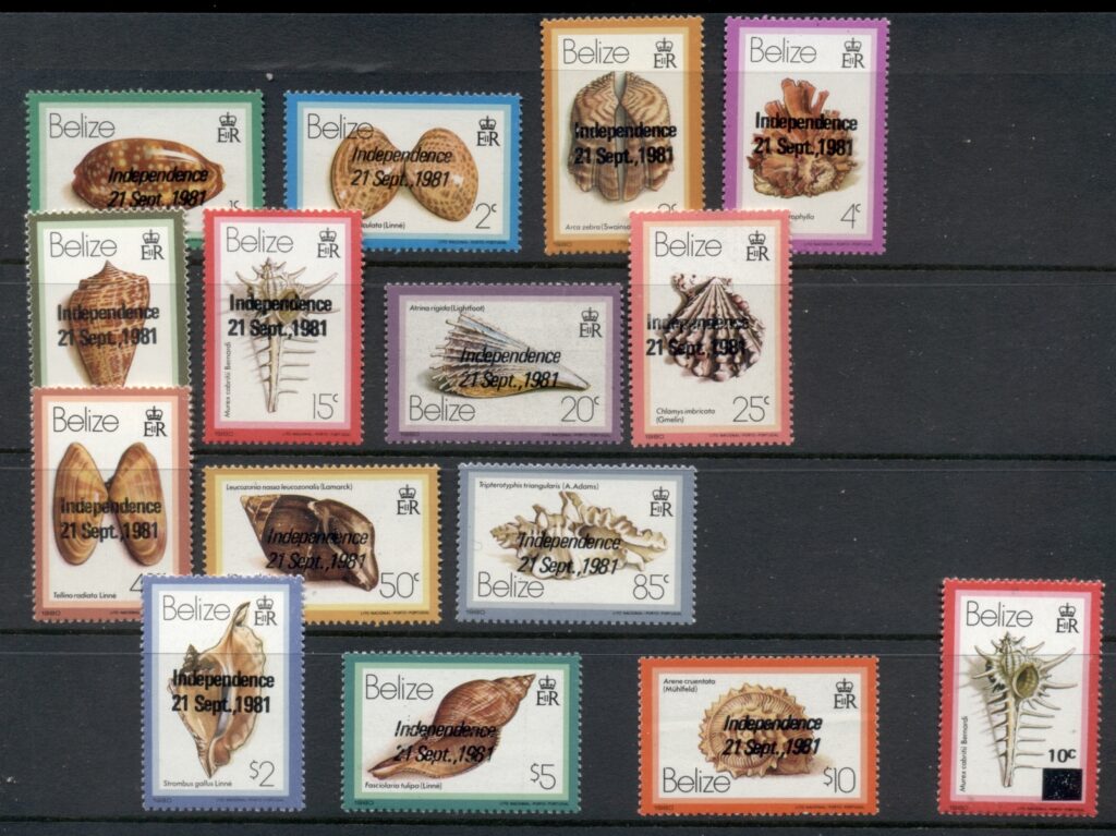 Belize-1981-Shells-Opt-Independence-14-16