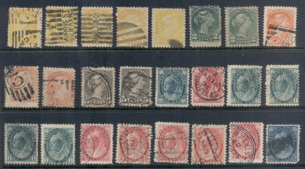 Canada-1860s-on-QV-Assorted-Addments-FU