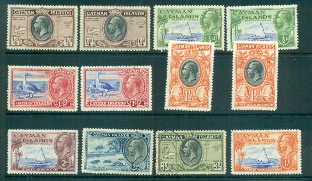 Cayman-Is-1935-36-KGV-Pictorials-Asst-MUH-MLH-FU-lot72479