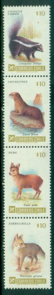 Chile-1984-Flora-Fauna-strip-4-MUH