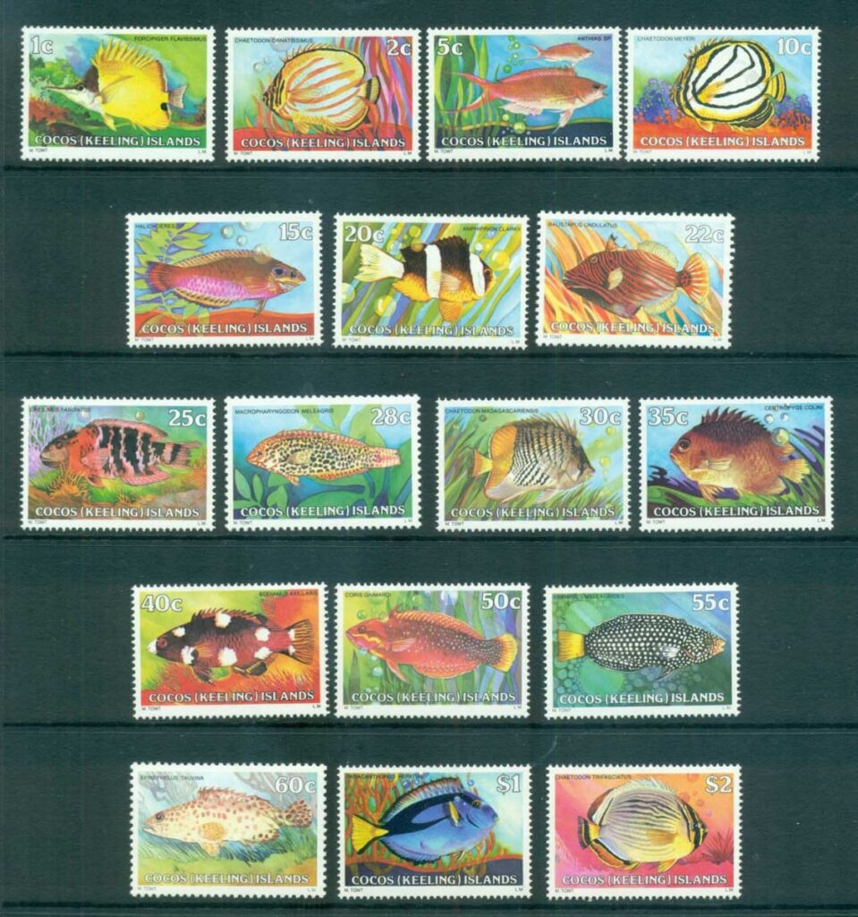 Cocos-Keeling-Is-1979-80-Fish-Definitives-MUH-lot72404