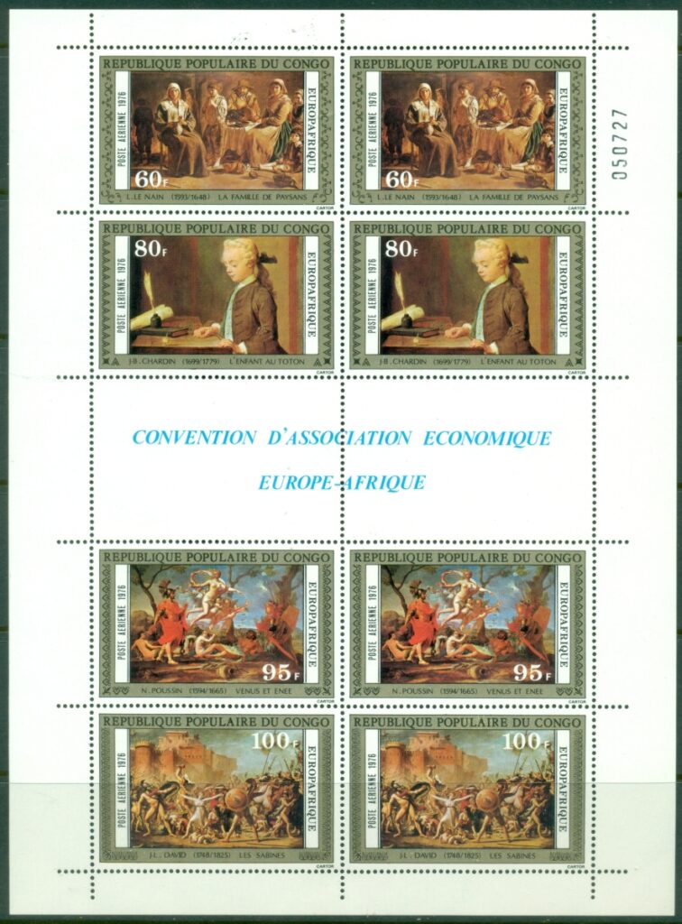 Congo-1976-PRC-Europ-Afrique-Paintings-sheet-MUH-XL