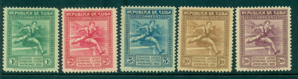 Cuba-1930-Central-American-Athletic-Games-lt-gum-tone-spots-MLH-lot35432