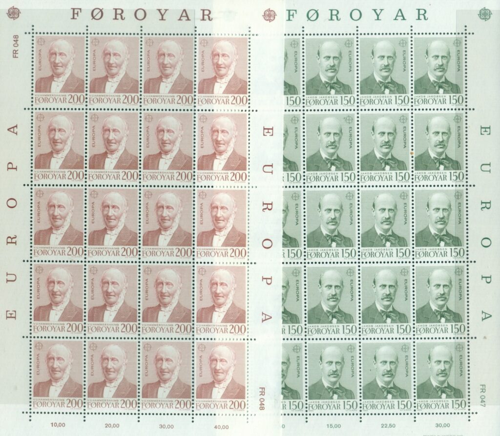 Faroe-Is-1980-Europa-sheets-MUH