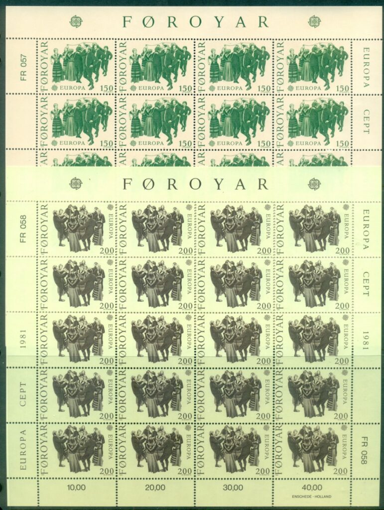 Faroe-Is-1981-Europa-sheets-MUH