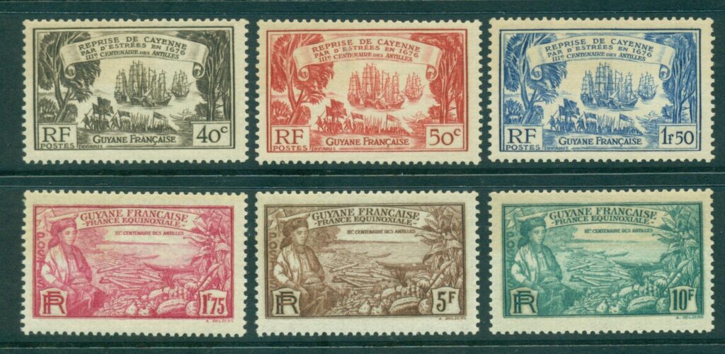 French-Guiana-1935-Tercentenary-of-French-Posessions-in-West-Indies-MLH-lot38610