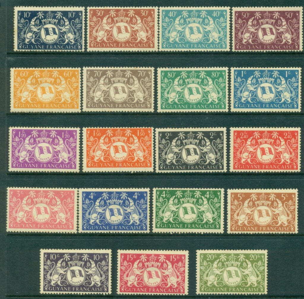 French-Guiana-1945-Arms-of-Cayenne-lt-jpg-tones-19-MLH-lot38624.jpg