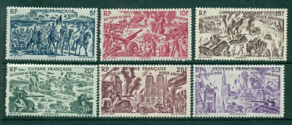 French-Guiana-1946-Chad-to-Rhine-MLH-lot38626