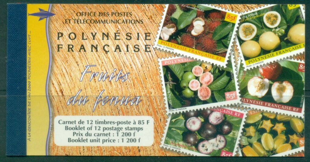 French-Polynesia-1999-Island-Fruits-booklet-2-panes-MUH