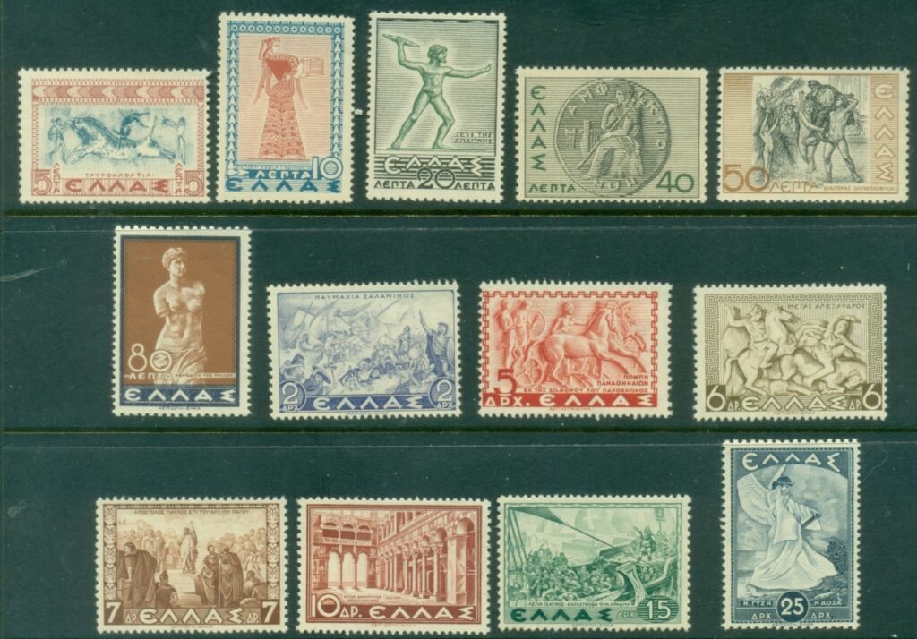 Greece-1937-Pictorials-MUH