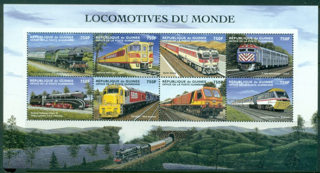 Guinea-1998-Locomotives-of-the-World-MS-MUH