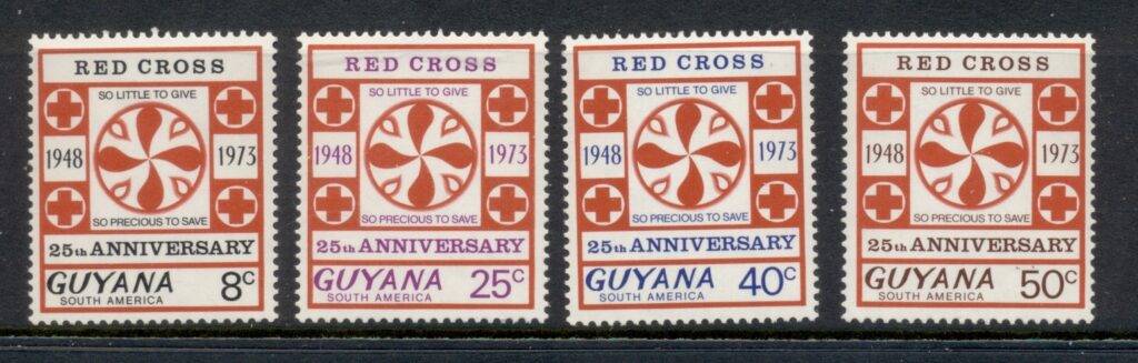 Guyana-1973-Guyana-red-Cross-25th-Anniversary-MUH