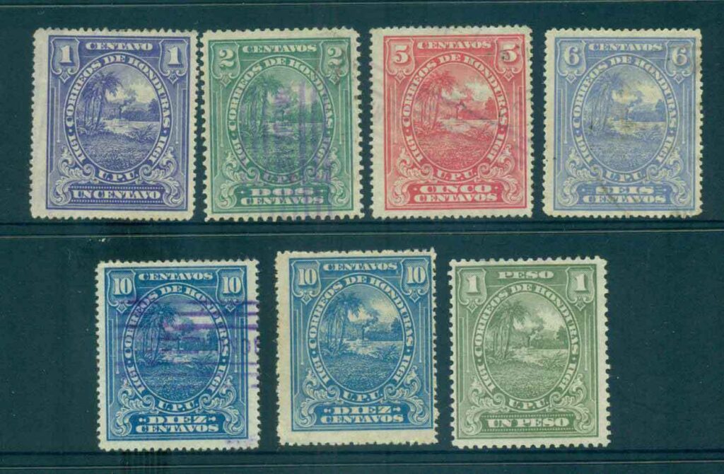 Honduras-1911-Honduran-Scene-Asst-jpg-MH-FU-lot51253.jpg