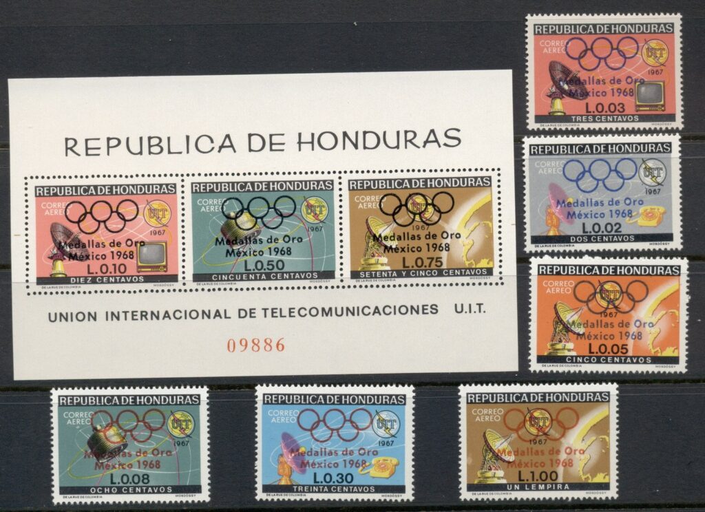 Honduras-1969-Olympic-Opt-Gold-Medals-MS