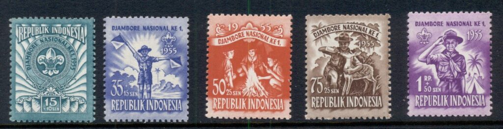 Indonesia-1955-Boy-Scout-Jamboree-MUH