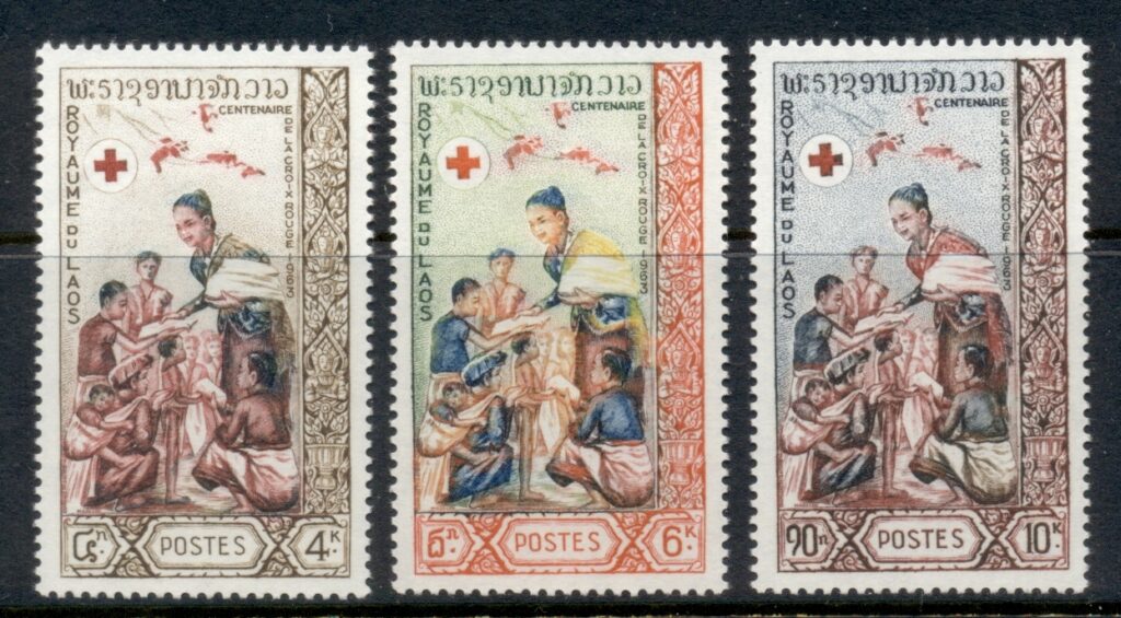 Laos-1963-Red-Cross-centenary-MUH