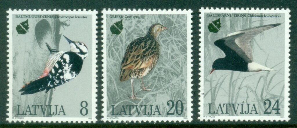 Latvia-1995-Birds-European-Nature-Conservation-year-MUH