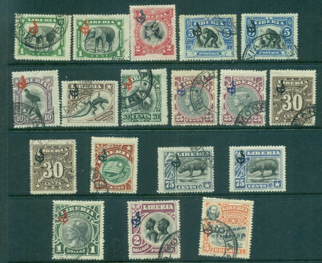 Liberia-1906-Officials-Pictorials-Asst-MH-CTO-Lot56793