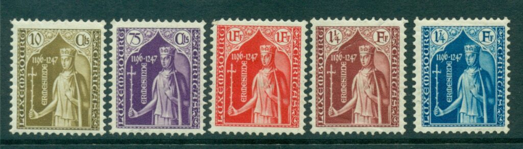 Luxembourg-1932-Countess-Ermesinde-1&frac14;-crease-MH-Lot27444