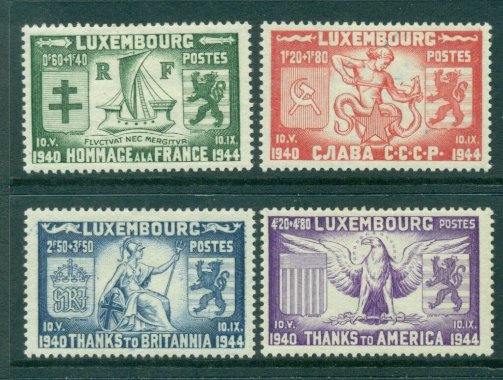 Luxembourg-1945-Thanks-to-Allied-nations-MH-Lot27456