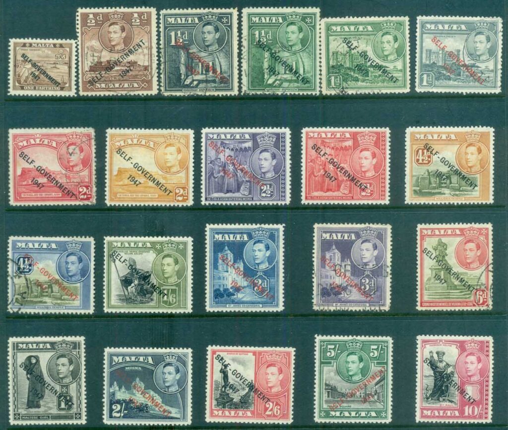 Malta-1948-53-KGVI-Pictorials-ot-jpg-Self-Government-1947small-faults-MLH-FU.jpg
