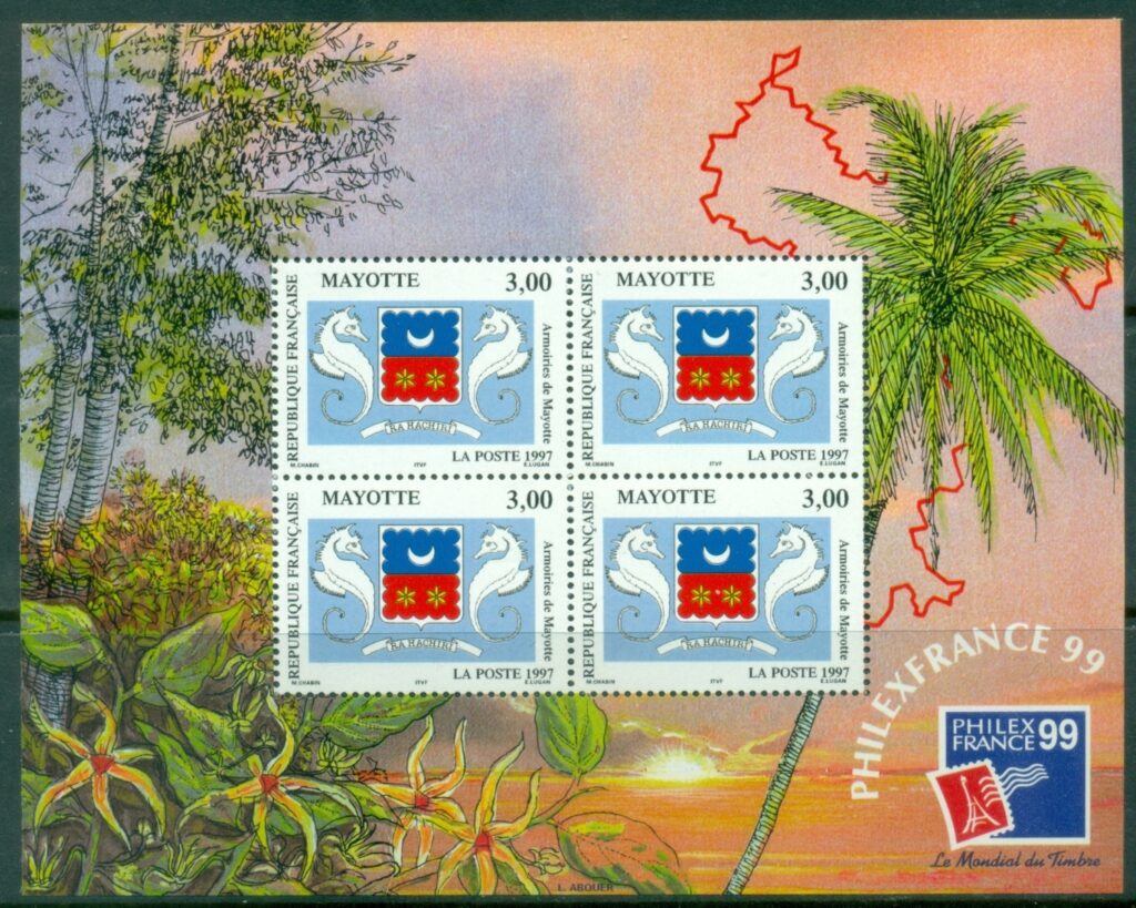 Mayotte-1997-Coat-of-Arms-Philex-France-MS-MUH