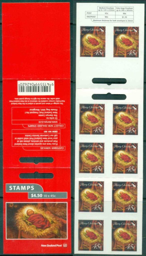 New-Zealand-2005-Xmas-45c-PS-booklet-MUH