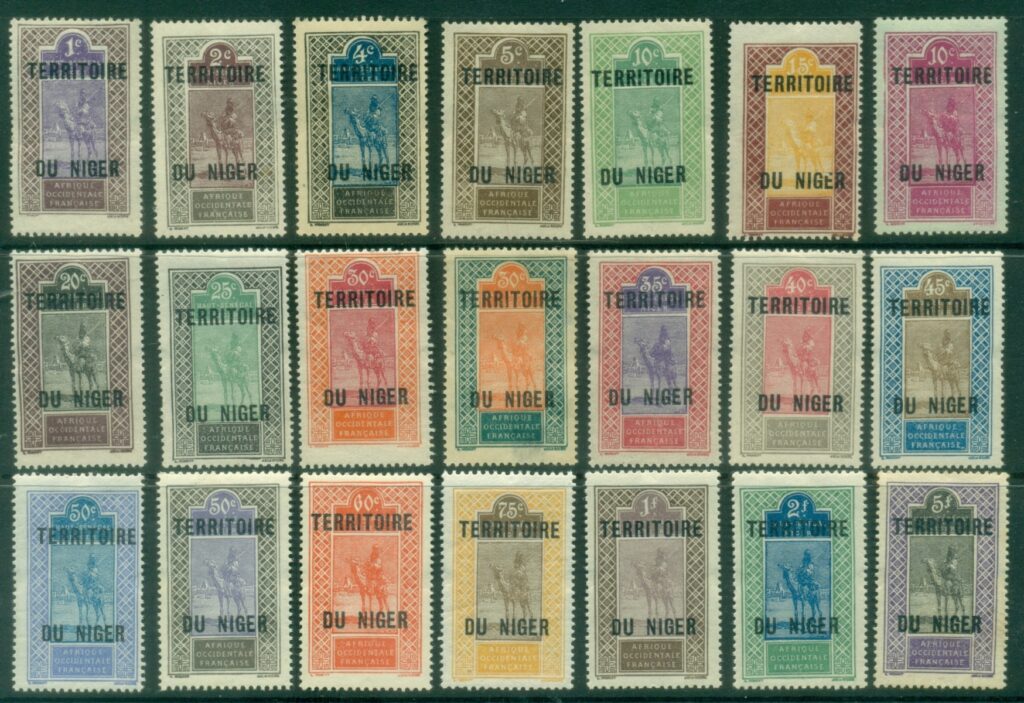 Niger-1921-26-Pictorials-Camel-Rider-Opts-Territoire-du-Niger-21