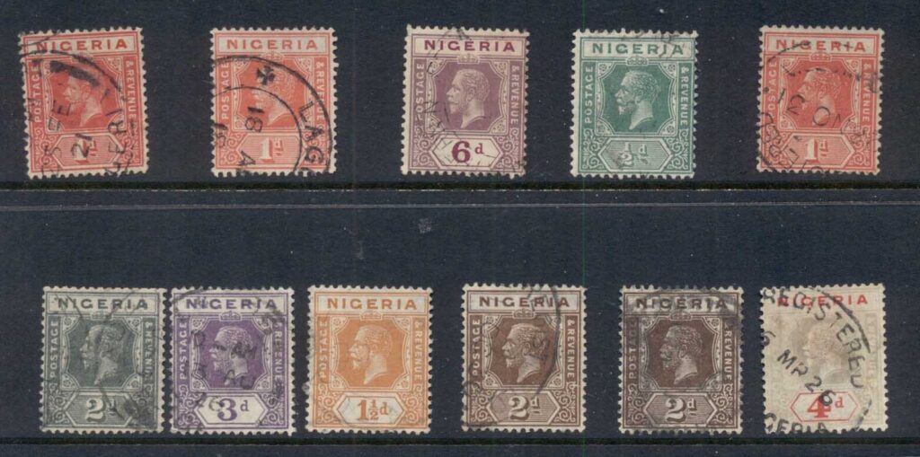 Nigeria-1914-33-KGV-Portrait-Asst-FU