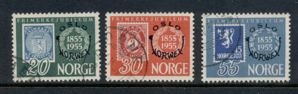 Norway-1955-Stamp-cent-Opt-FU