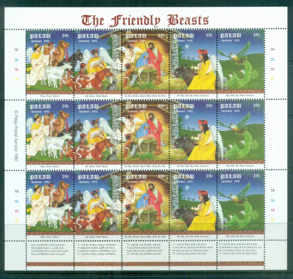 Palau-1992-Xmas-sheetlet-MUH