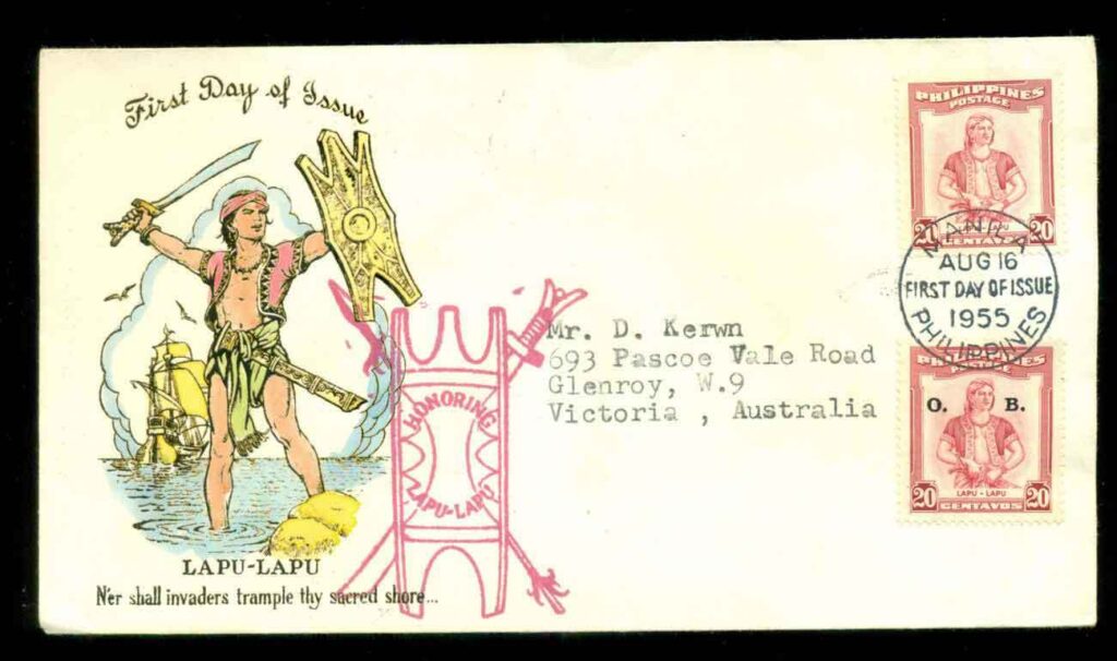 Philippines-1955-Lapu-Lapu-FDC-lot51616