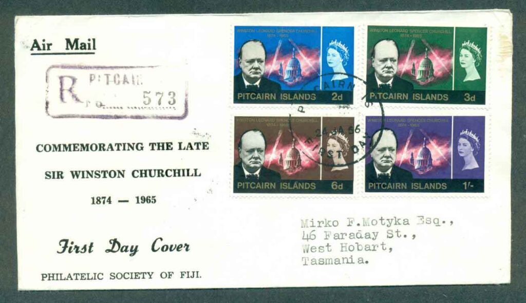 Pitcairn-Is-1966-Winston-Churchill-FDC-lot50417