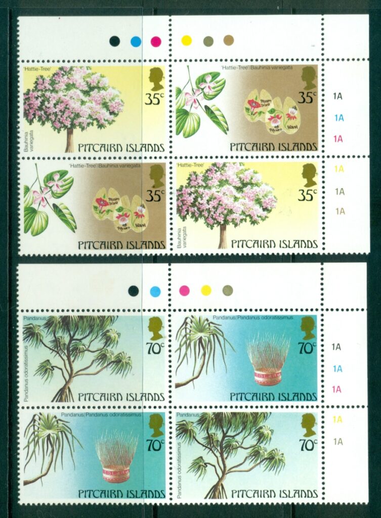 Pitcairn-Is-1983-Local-Trees-Blk-4-MUH-Lot29846