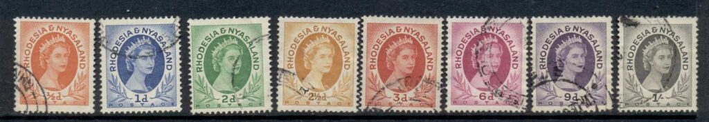 Rhodesia-Nyasaland-1954-56-QEII-Portrait-Asst-FU-2