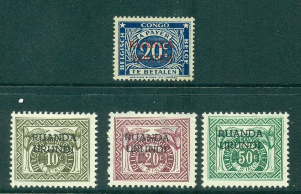 Ruanda-Urundi-194359-Asst-Postage-Dues-4-Lot30863