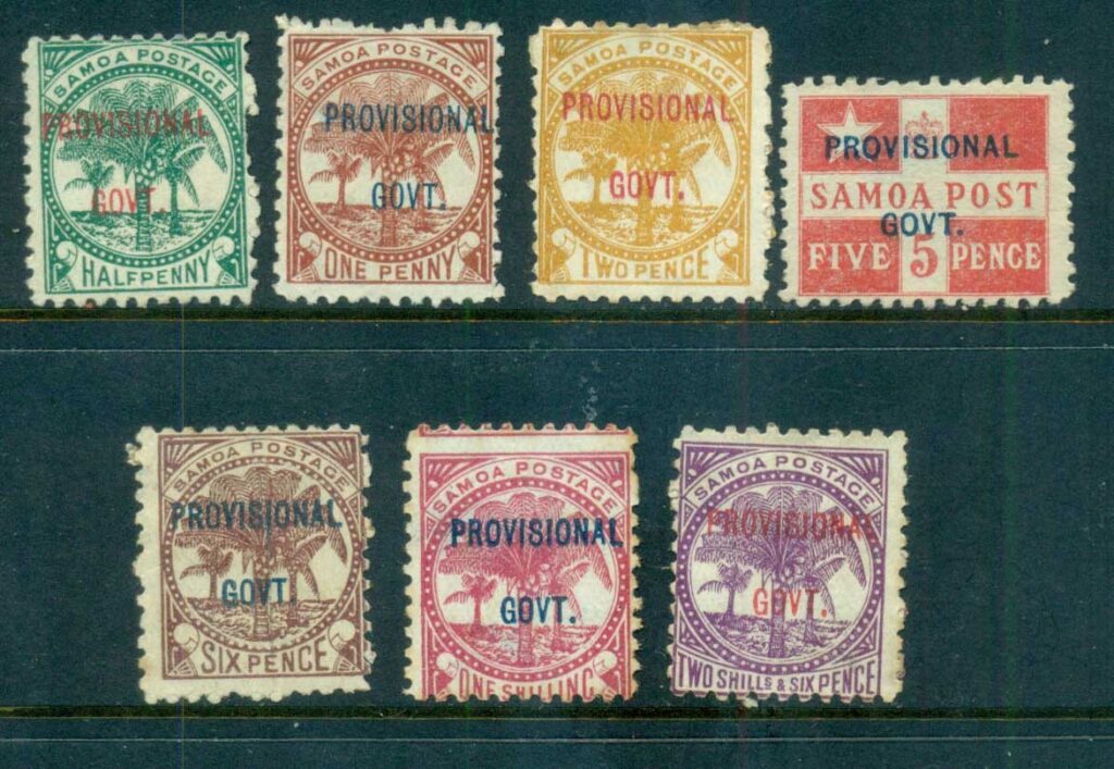 Samoa-1899-Provisional-Ots-jpg-Assorted-Oddments-tone-spotsMNGFU-lot70860.jpg