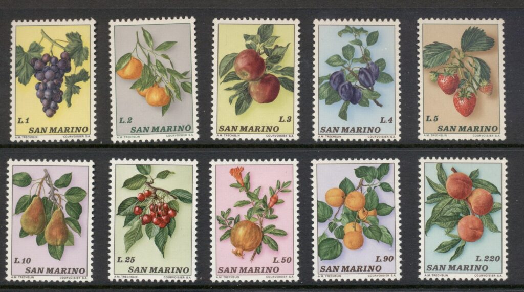 San-Marino-1973-Fruits-Berries-MLH