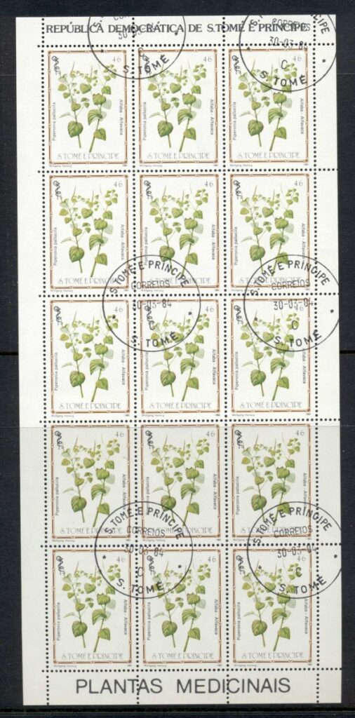 Sao-Tome-et-Principe-1983-Medcinal-Plants-46d-sheet-CTO