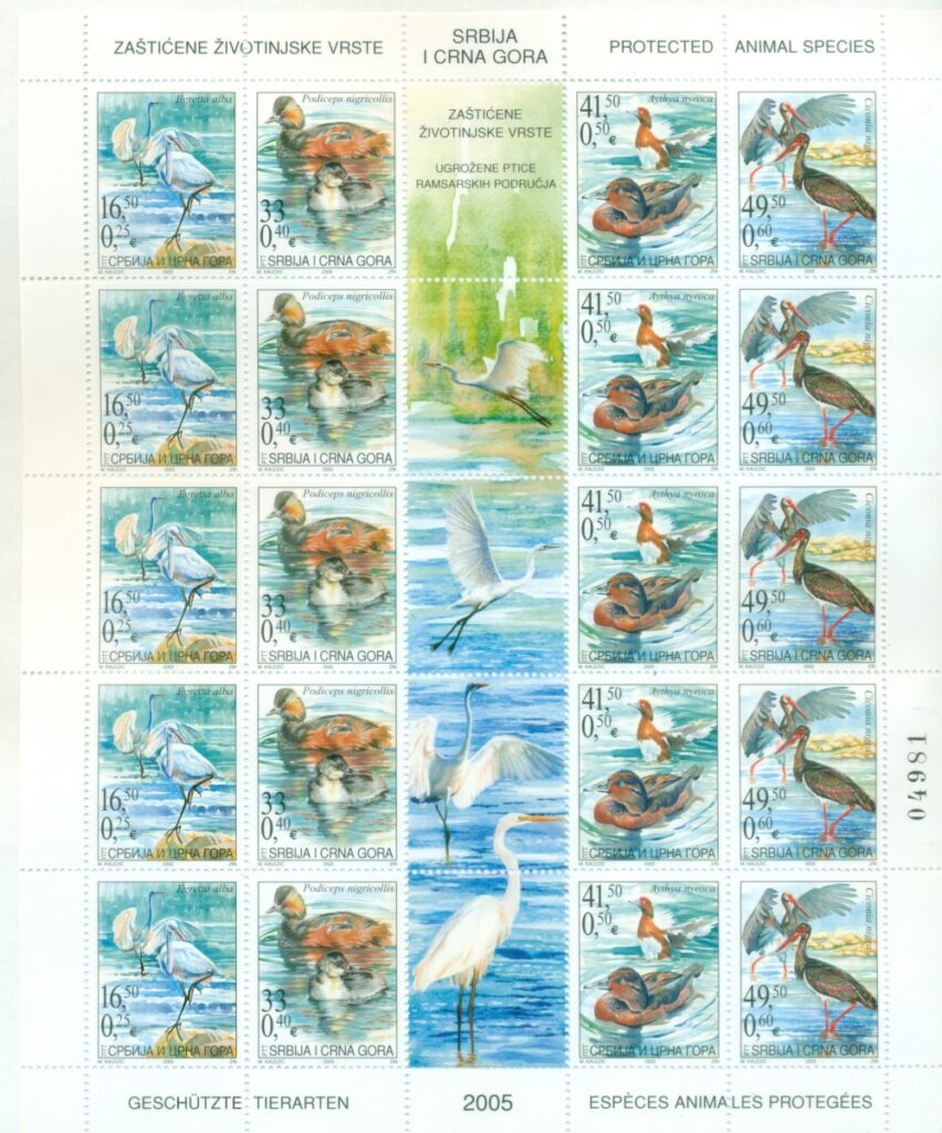 Serbia-Montenegro-2005-Birds-Protected-Species-sheet-MUH-XL-Shipping