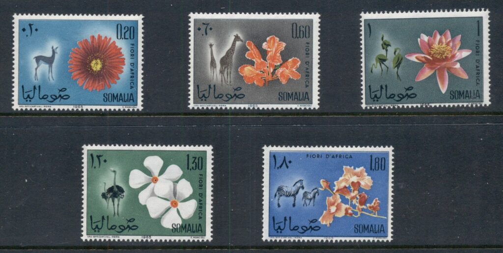 Somalia-1965-Flowers-MUH