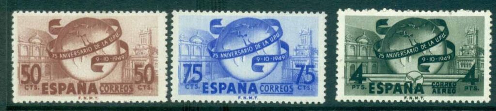 Spain-1949-UPU-75th-Anniversary-MLH-lot32366