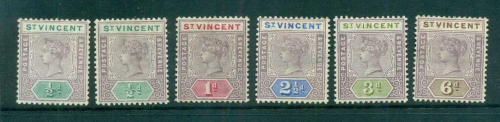 St-Vincent-1898-Queen-Victoria-Asst-MH-lot72938