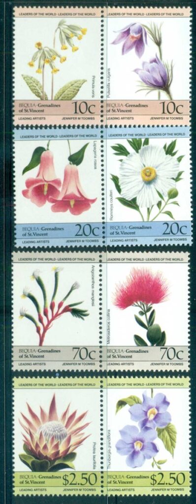 St-Vincent-Bequia-1985-Flowers-MUH-lot73027