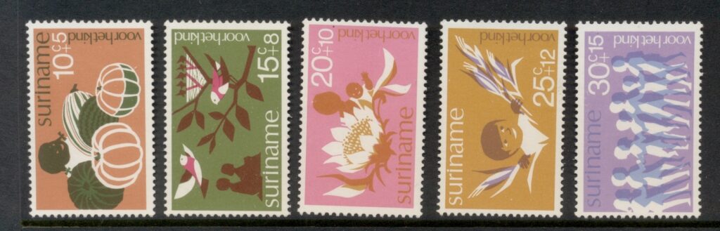 Surinam-1974-Child-Welfare-Flowers-MUH