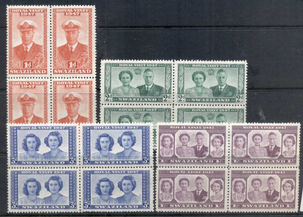 Swaziland-1947-Royal-Visit-Blk4-MUH