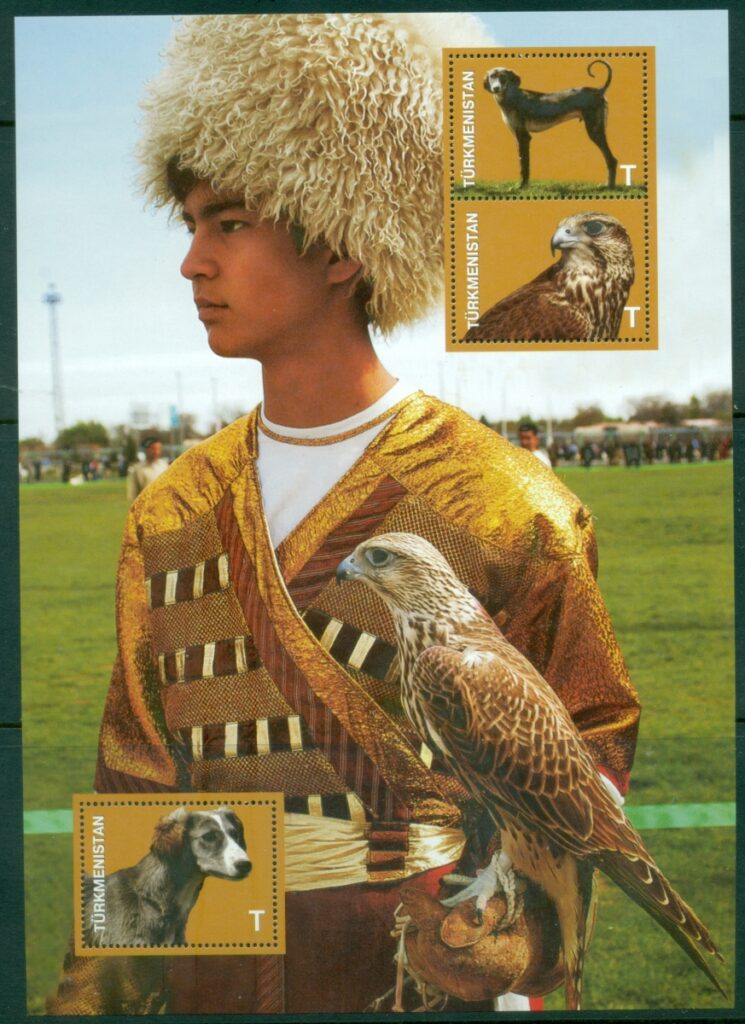 Turkmenistan-2014-Birds-Dogs-Falconry-MS-MUH-XL-Shipping