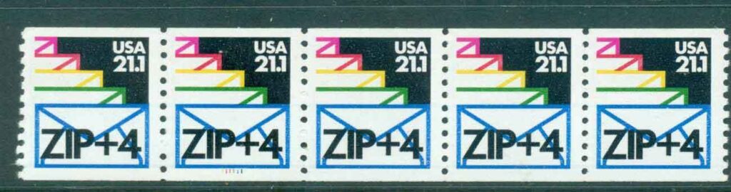 USA-1985-Sc2150a-21-jpg-1c-Sealed-Envelopes-Coil-Bureau-Precancelled-Zip-4-P111111-Str-5-MUH-lot47304.jpg